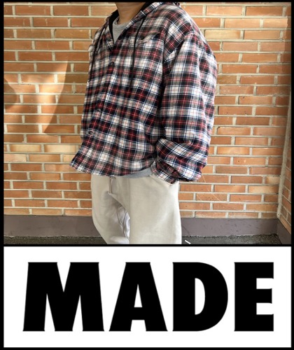 2023 F/W GREG LAxxxx CLASSIC TATAN CHECK  -OVER FIT- HOODED JACKET  [MADE SHOP]